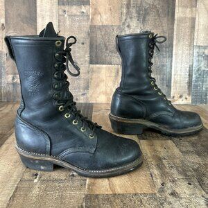 Chippewa Logger Packer Plain Toe Work Boots Mens 9 D